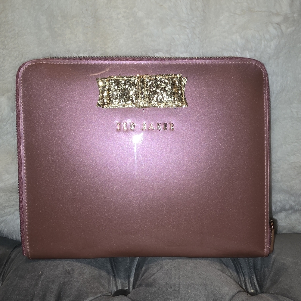 Ted Baker Pink and Gold Clutch Bag